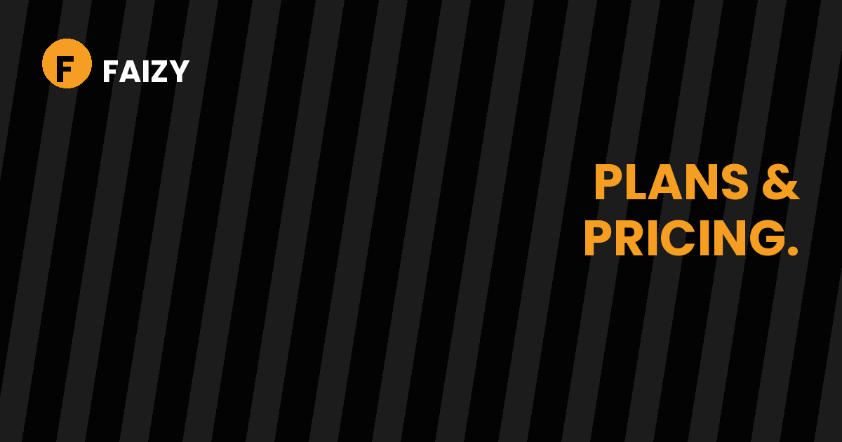 Faizy subscription pricing plans - Lite, Standard, and Family Pro